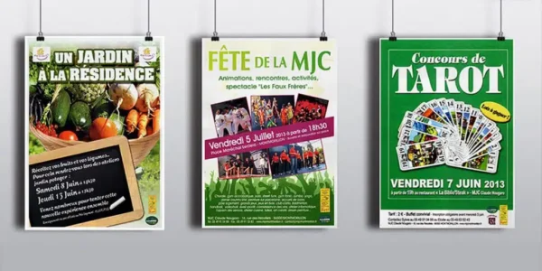 affiches réalisées pour la mjc Claude Nougaro de Montmorillon